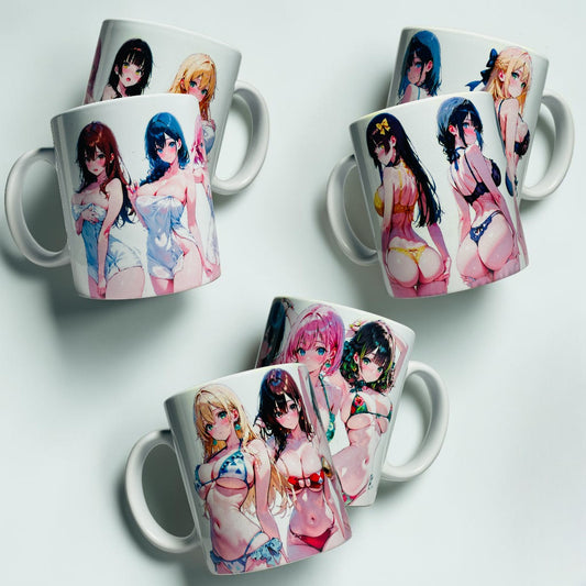 Set 3 Tazas Anime 11oz Diseño Cen AI Especial Coleccionable