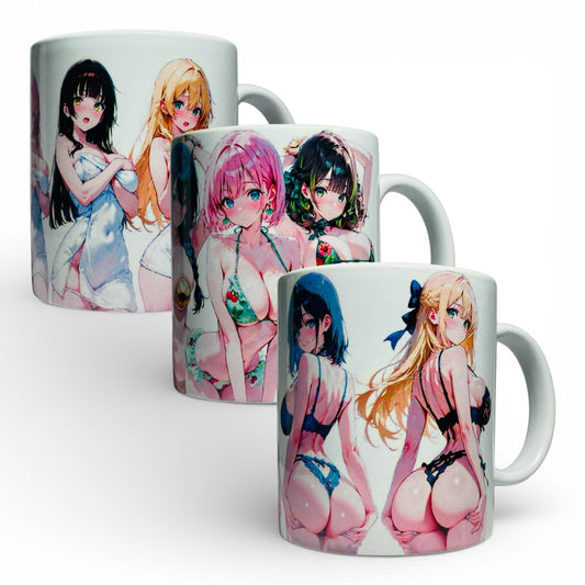 Set 3 Tazas Anime 11oz Diseño Cen AI Especial Coleccionable