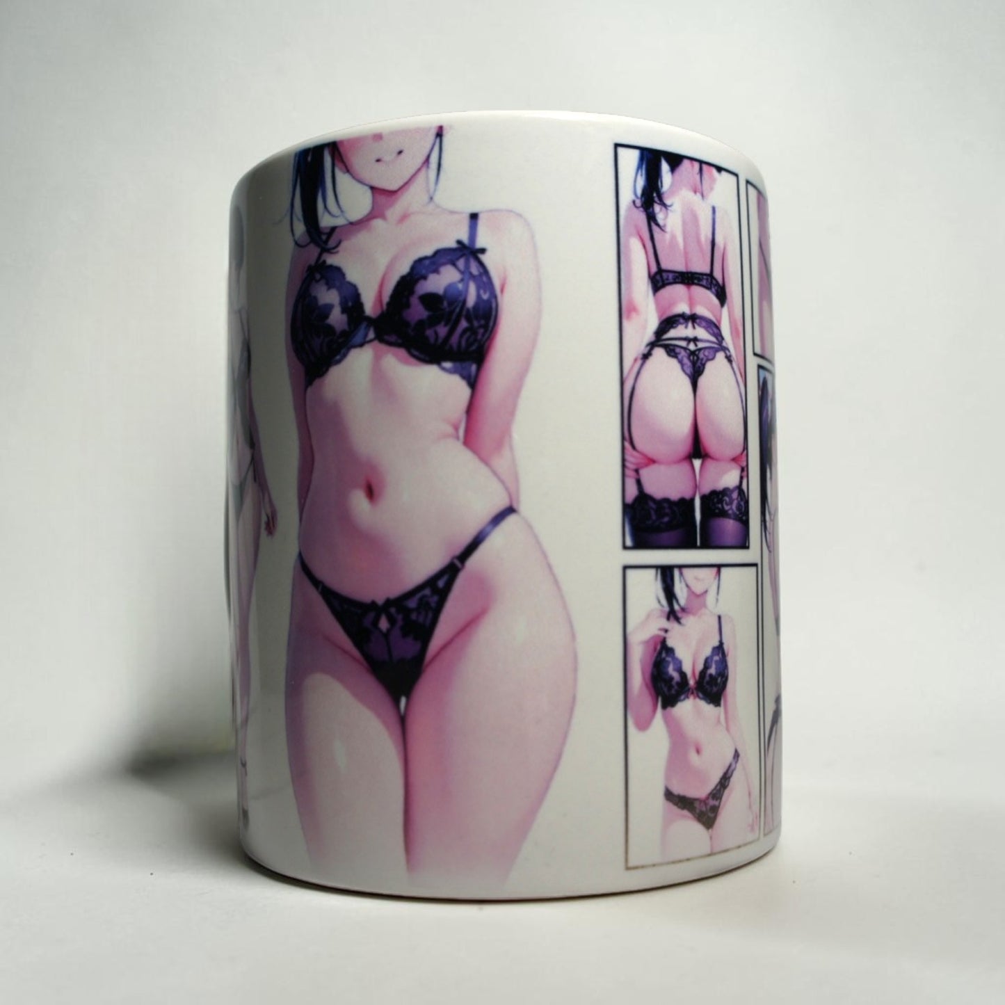 Set 4 Tazas 11oz Demon Slayer: Kimetsu no Yaiba Diseño Sexy Lingerie Girls Coleccionable