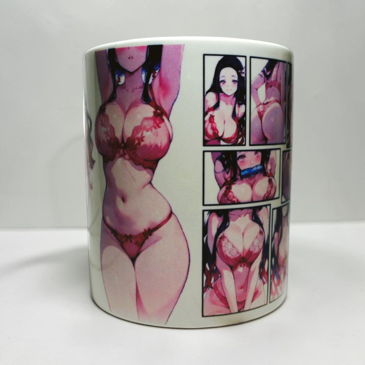 Set 4 Tazas 11oz Demon Slayer: Kimetsu no Yaiba Diseño Sexy Lingerie Girls Coleccionable
