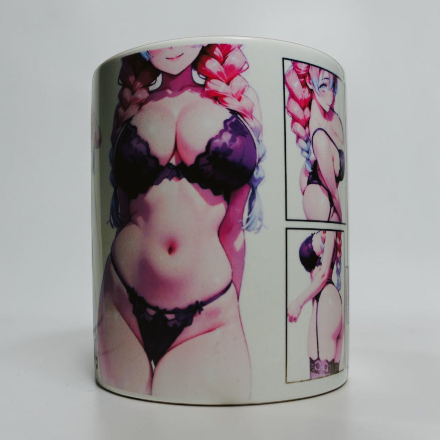 Set 4 Tazas 11oz Demon Slayer: Kimetsu no Yaiba Diseño Sexy Lingerie Girls Coleccionable