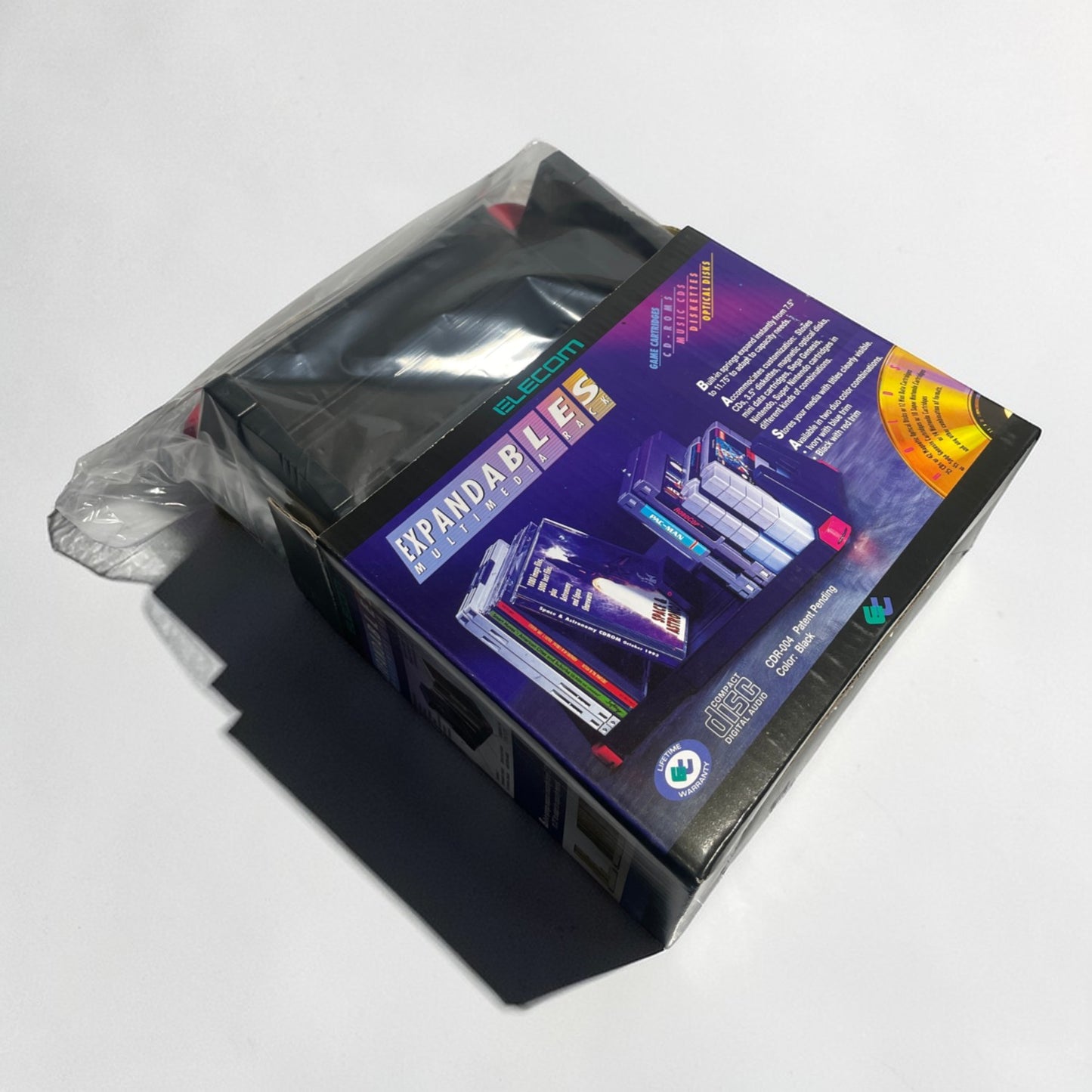 Organizador Multimedia Expandible Elecom (CDR-004) - Nuevo en Caja (NOS) para CDs, Diskettes y Cartuchos Retro (NES, SNES, Genesis)