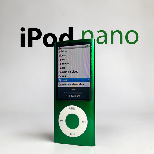 iPod Nano 5ª Generación Reacondicionado con Batería Nueva (Color Verde)