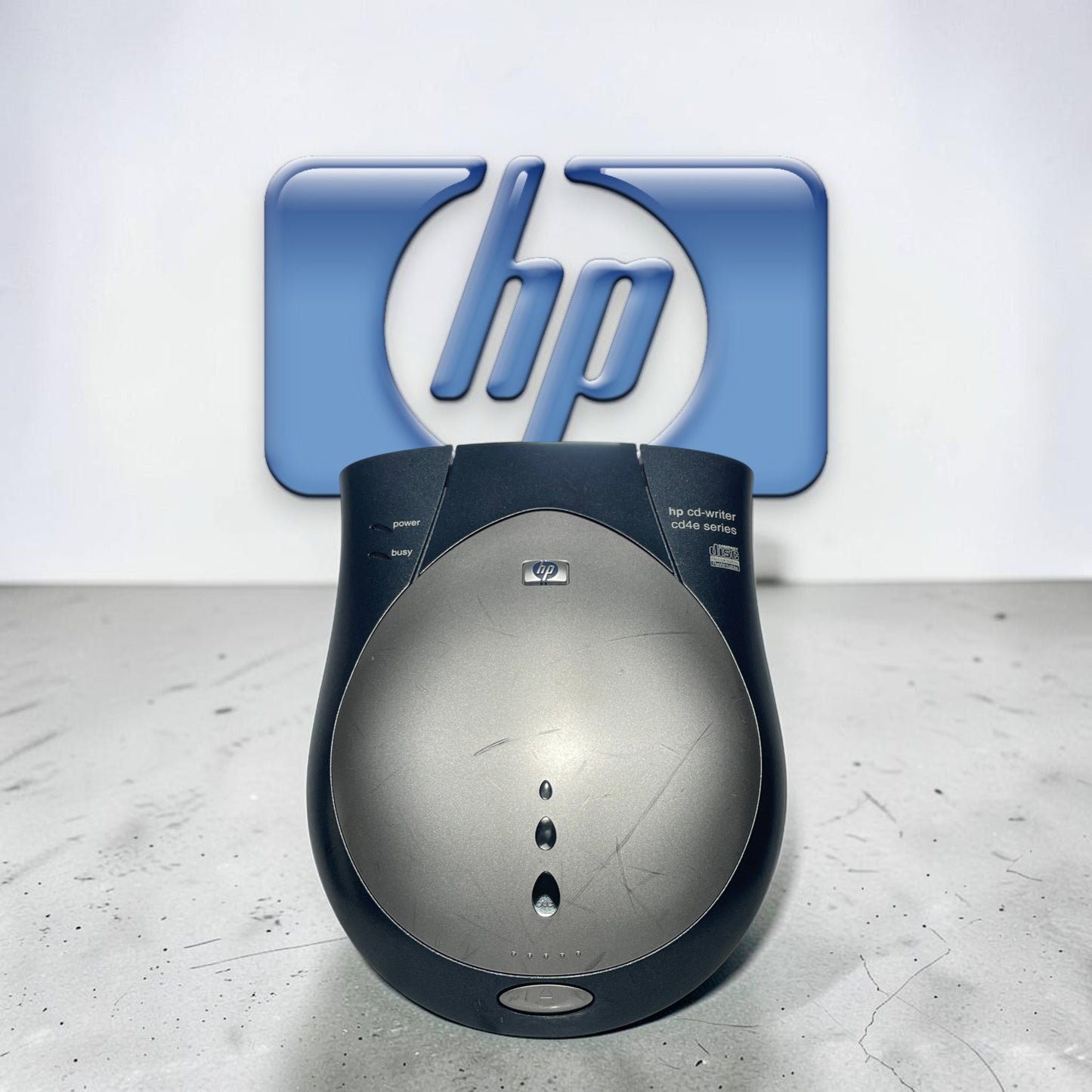 Lector / Grabador de CD-R/RW Externo USB HP CD-Writer (Serie cd4e) - Pieza de Colección Retro / Vintage Tech