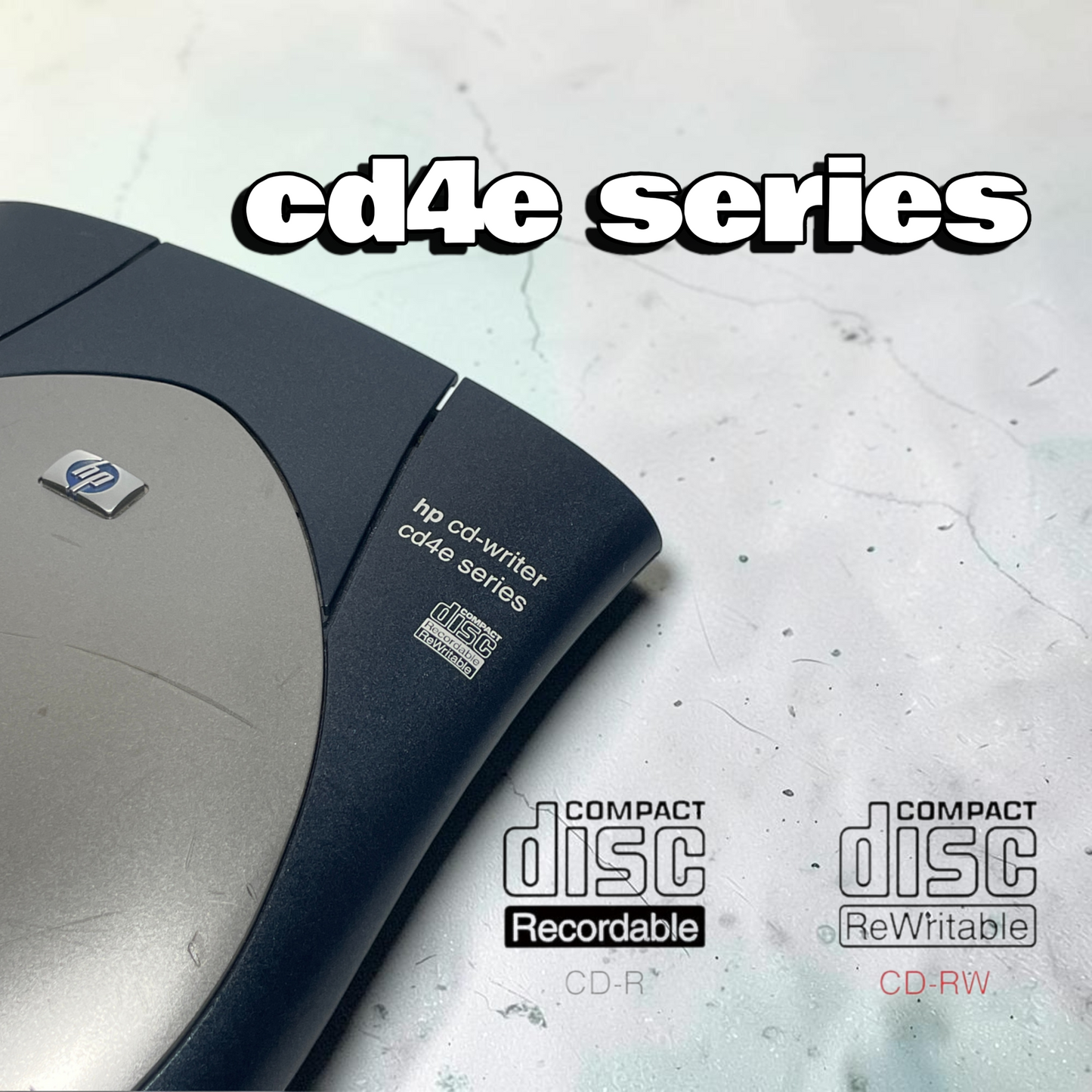 Lector / Grabador de CD-R/RW Externo USB HP CD-Writer (Serie cd4e) - Pieza de Colección Retro / Vintage Tech