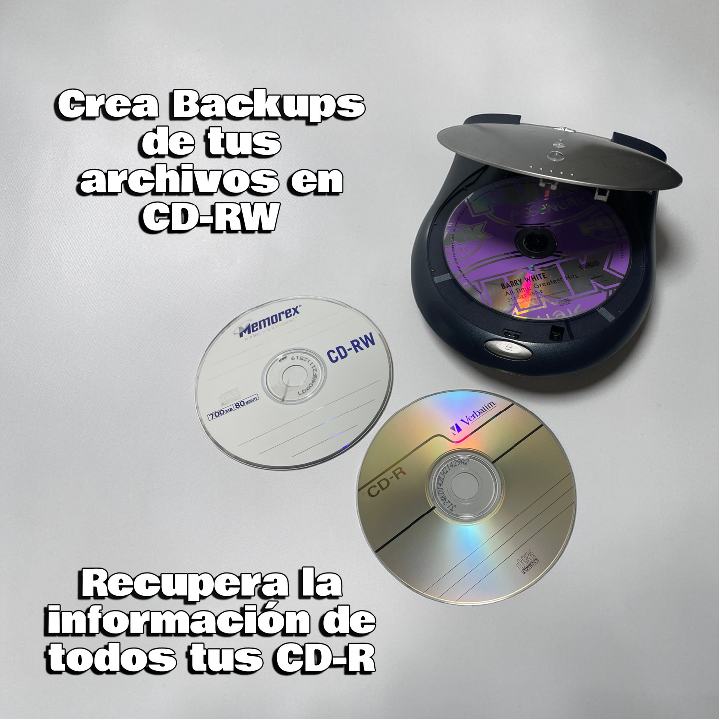 Lector / Grabador de CD-R/RW Externo USB HP CD-Writer (Serie cd4e) - Pieza de Colección Retro / Vintage Tech