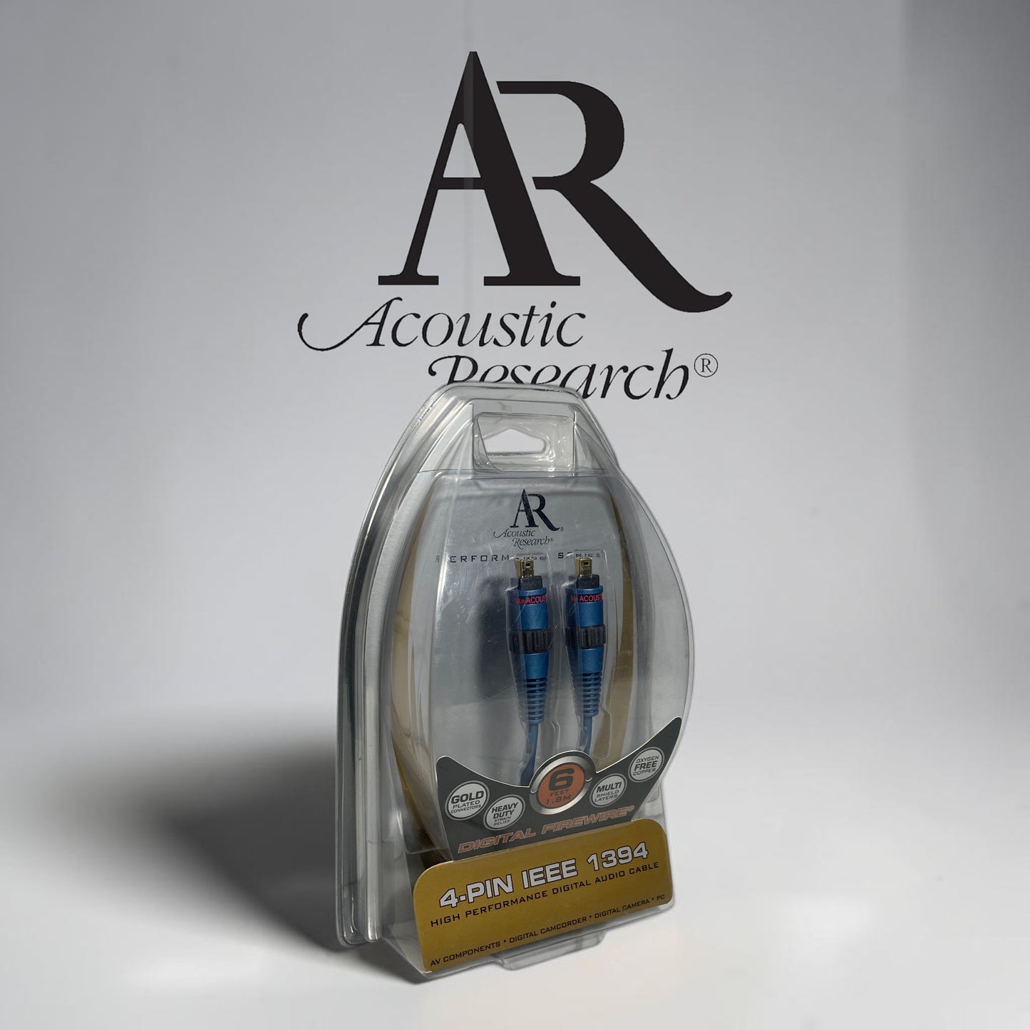 Cable FireWire IEEE 1394 4-Pin a 4-Pin Acoustic Research Performance Series (1.8m / 6ft) - Nuevo Sellado (NOS)