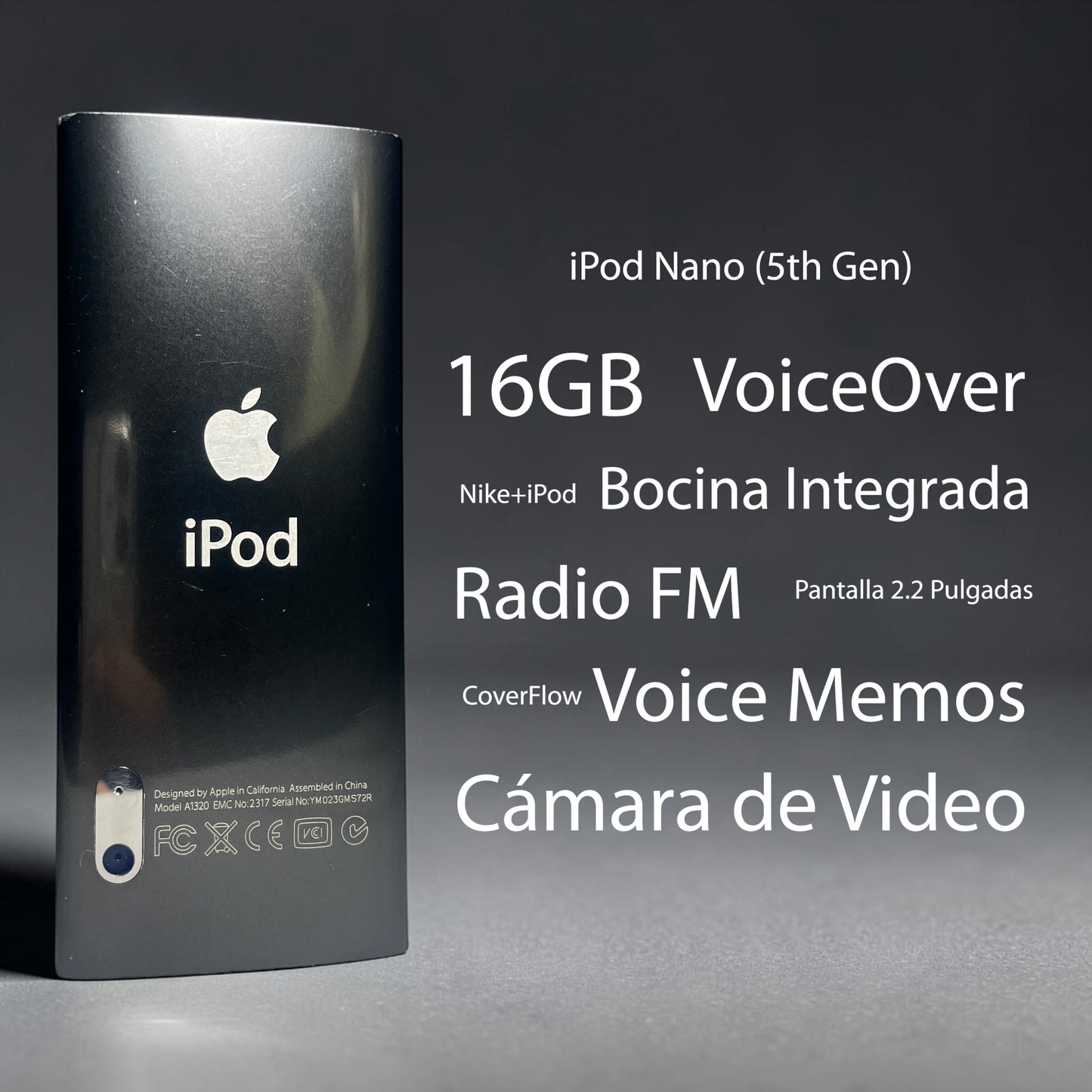 iPod Nano 5ª Generación Reacondicionado con Batería Nueva (Color Negro)